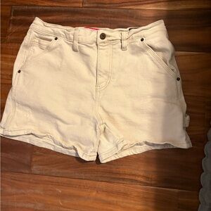 Y2K Vintage Unionbay Boyfriend Carpenter Shorts – Off White, Size 9 / 29W